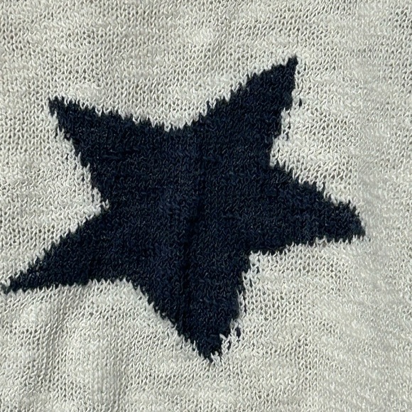 Loft Lou & Grey Star Pattern Sweater - White with Red and Blue Stars - Picture 6 of 9